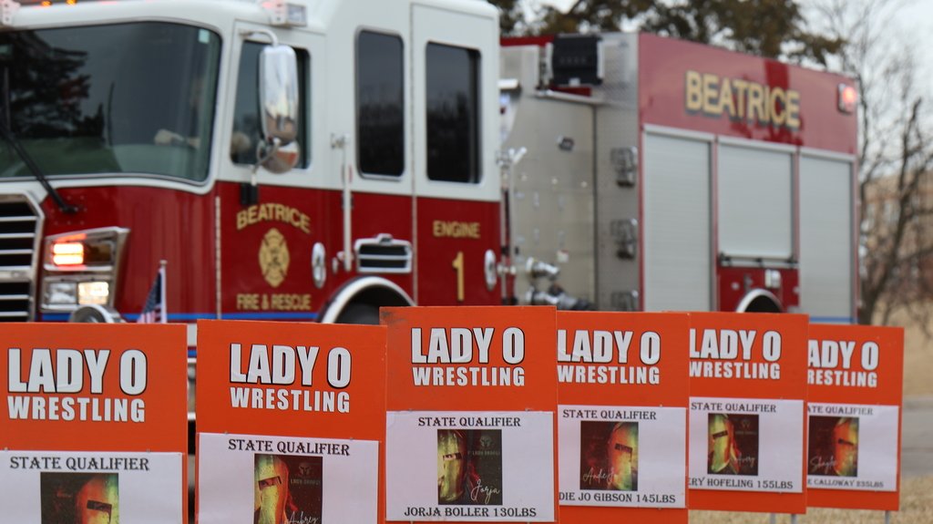 BeatriceHigh's tweet photo. Good Luck at State Wrestling, Ladies!!
Cooper-Book @ 100
Johnson @ 105
Boller @ 130
Gibson @ 145
Hofeling @ 155
Calloway @ 235 https://t.co/T3vAb7nUr0