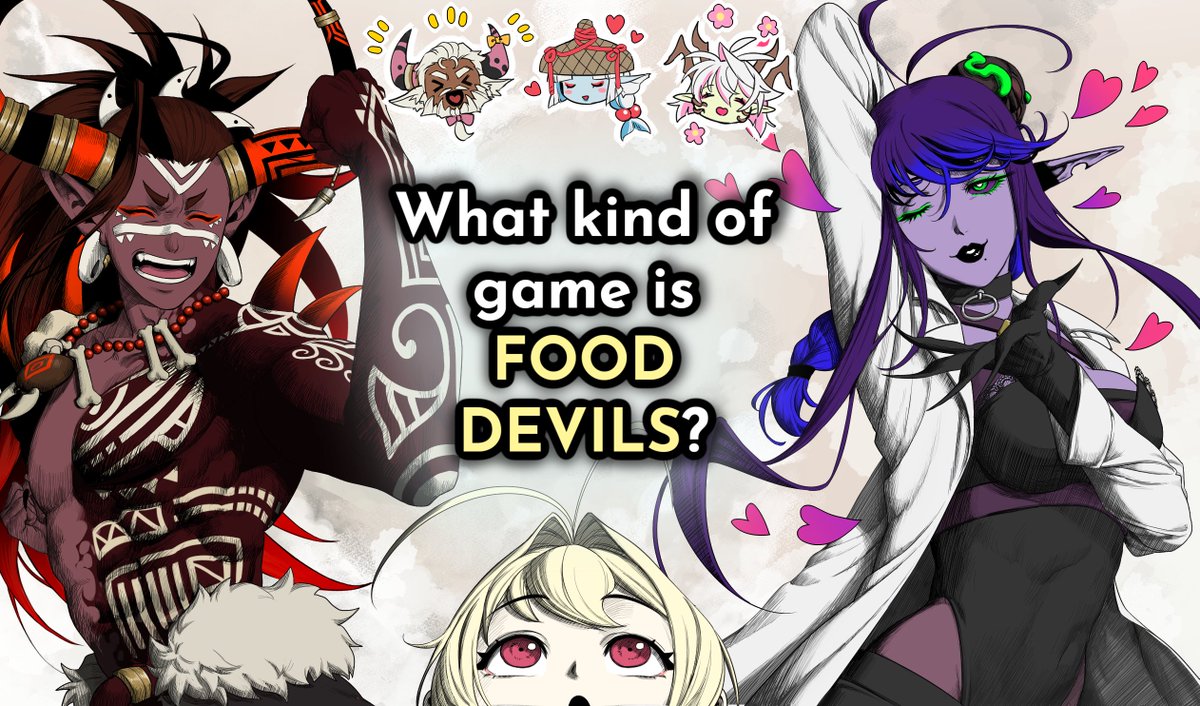 Hello and welcome!! The last post made some numbers, I'm so glad to see there are many fans of the Tactics/Roguelike genre! This is the perfect opportunity to briefly introduce the game to all our new followers

A thread about Food Devils 🧵