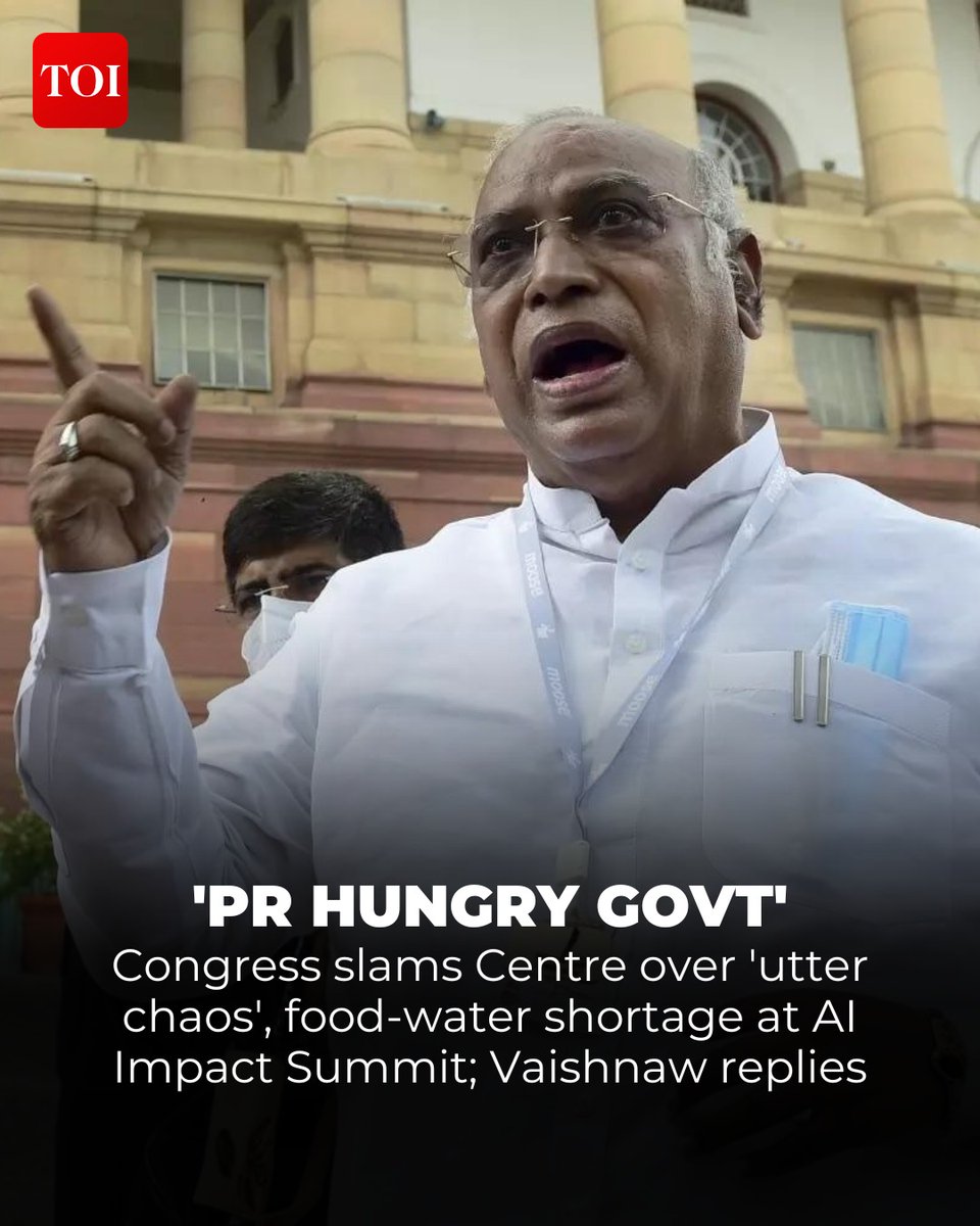 timesofindia's tweet image. The Congress party has criticized the #Centre's alleged mismanagement of the #AI Impact Summit in #NewDelhi, calling it an example of a "PR hungry" government that turned a global opportunity into "utter chaos." 

More details 🔗 toi.in/LEl0Ub