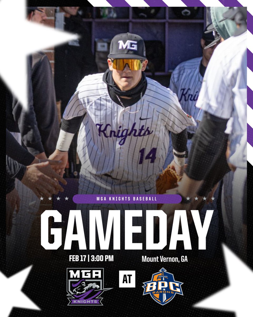 BenBrowneMGS's tweet photo. The Knights face a familiar foe today in this midweek matchup!

🆚 Brewton-Parker
🕒 3:00 PM
🏟️ BPC Baseball Field
📍 Mount Vernon, GA
📊 https://t.co/iSHIotbJsm
📺 https://t.co/e70oJQtz7f

#GoKnights
#CastleCity
@M_G_Baseball https://t.co/TKiQfDNdfz