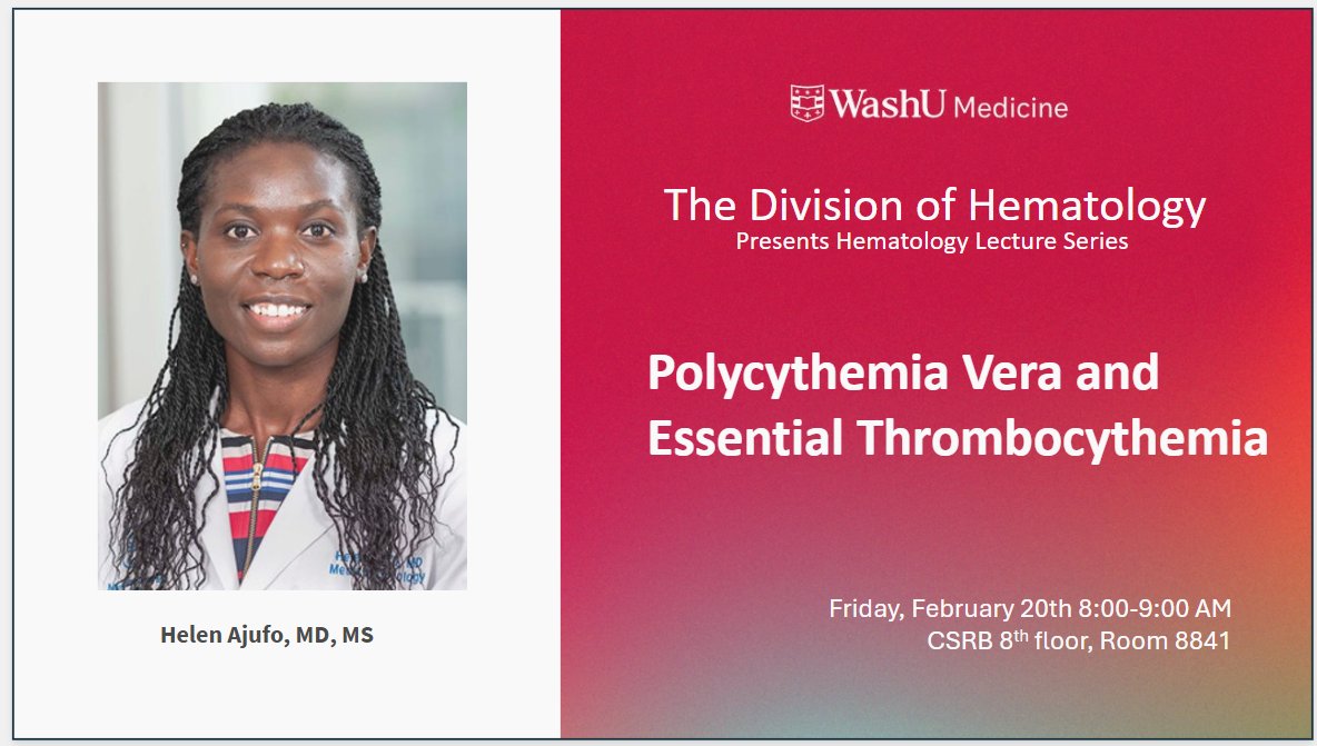 WashU Medicine Division of Hematology tweet media