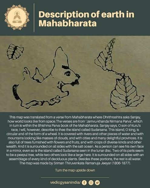 यथा हि पुरुषः पश्येदादर्शे मुखमात्मनः।
एवं सुदर्शनद्वीपो दृश्यते चन्द्रमण्डले॥
(yathā hi puruṣaḥ paśyedadārśe mukhamātmanaḥ |
evaṃ sudarśanadvīpo dṛśyate candramaṇḍale ||)
"As a man sees his face in a mirror, so is the island of Sudarshana seen in the moon."