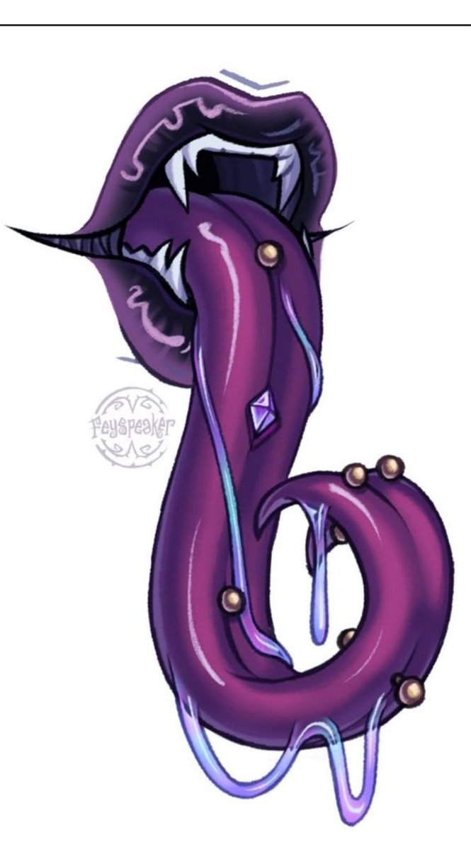 16 in. Serpentine tongue plus kissing equals a very messy make out session... lots of it~