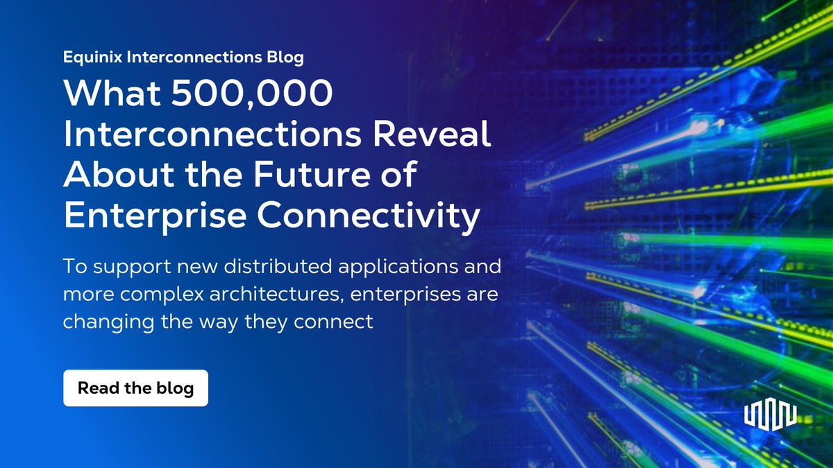500,000+ interconnections at Equinix. Every one of them exists because the public internet couldn’t do the job. Great breakdown of why private connectivity is the backbone of distributed AI 👇 

eqix.it/4rj1qWJ