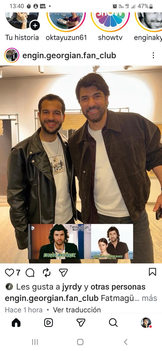 Nueva compartida de #EnginAkyürek compartida  por el actor Yasin Sert
 Fatmagül’ün Suçu Ne?
Durante el evento  del 15 de febrero  en el  estreno de la obra Anlaşılmaz