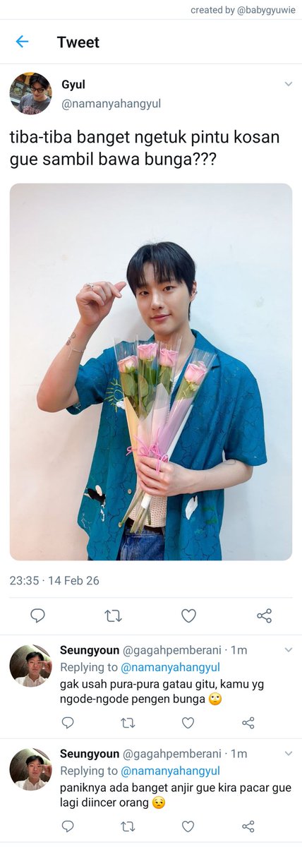 babygyuwie's tweet photo. Seungyul one tweet au!

Ini ceritanya edisi valentine tapi gue bikinnya telat aja 😂🙏🏻 https://t.co/z78HWfs0fe
