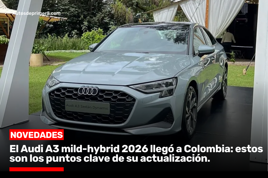 Autosdeprimera's tweet image. #NOVEDADES | El Audi A3 mild-hybrid 2026 ya está disponible en Colombia en versiones Sedán y Sportback. Además del nuevo motor, también recibe un facelift y otros cambios. 

Más detalles aquí: autosdeprimera.com/autos-de-prime…
#AudiA3 #Audi