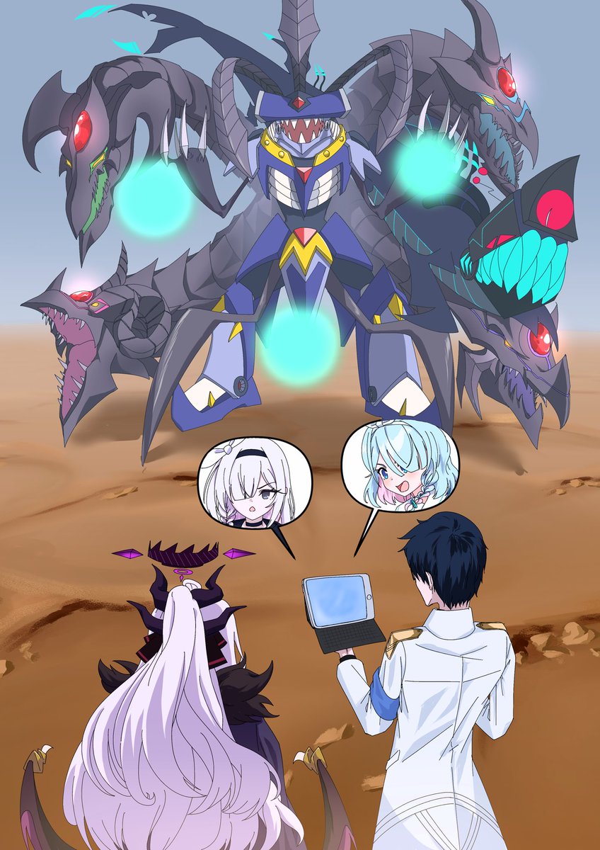大変お待たせしました！DMでいただいてたリクエストのイラストです！リクエスト通りになってるか不安や！！