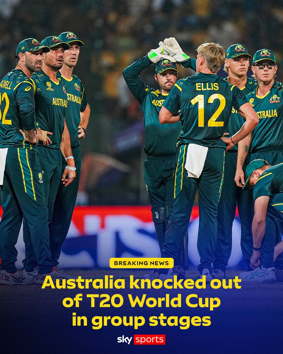 Australia and Ireland have both been eliminated from the T20 World Cup as rain stopped play in the Group B game between Ireland and Zimbabwe in Kandy 🚨