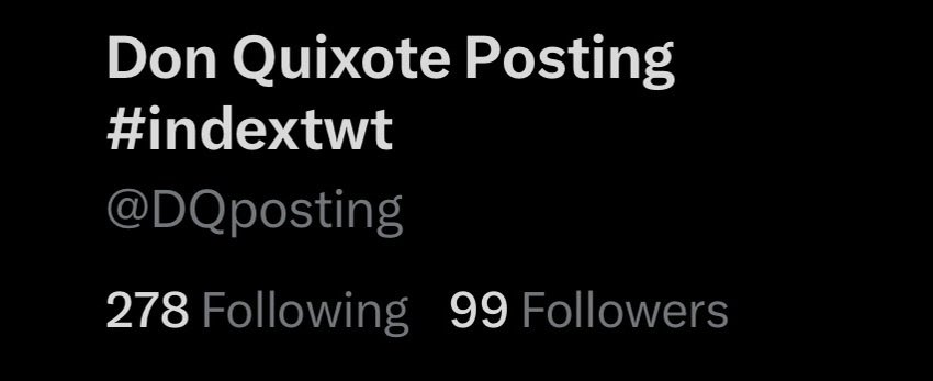 Don Quixote Posting #indextwt tweet media