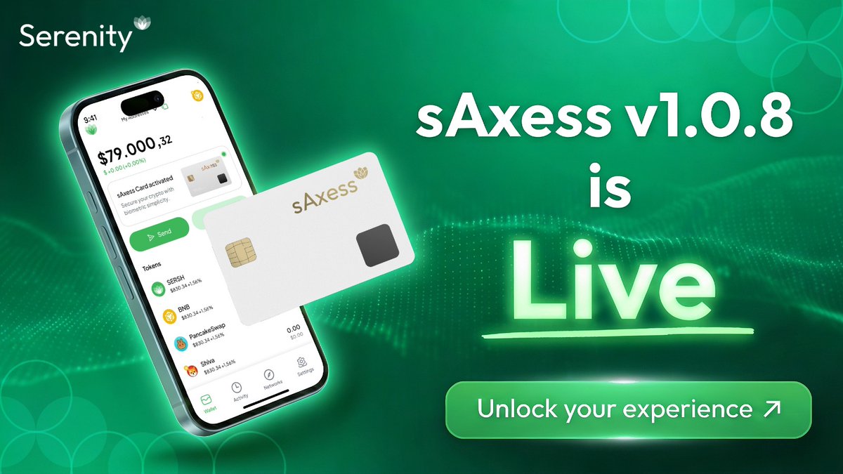 sAxess v1.0.8 is now Live 🚀 

The latest update to #sAxess brings a smoother, more secure, and more refined experience for managing your #digital assets. 

Now officially recognized as a finalist for Best Industry Innovation at the 2026 Cards &amp; Payments Awards Middle East.