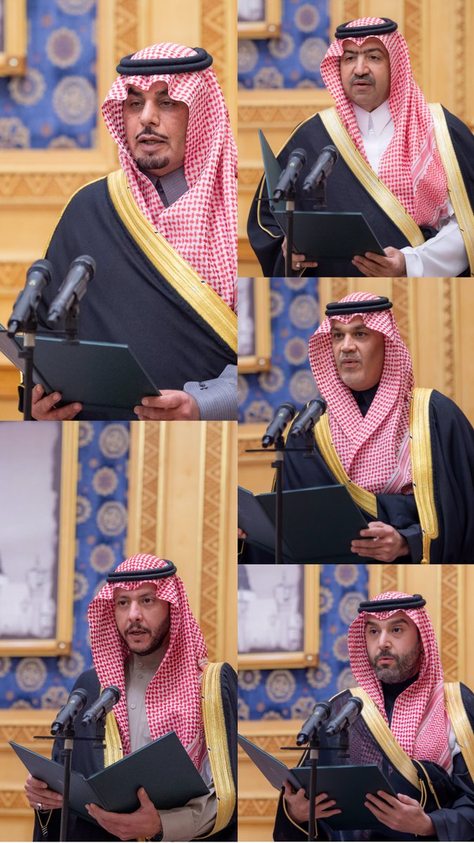 Bandaralgaloud's tweet image. أمام سيدي #خادم_الحرمين_الشريفين..
أصحاب السمو والمعالي الذين صدرت الأوامر الملكية بتعيينهم في مناصبهم الجديدة يتشرفون بأداء القسم.