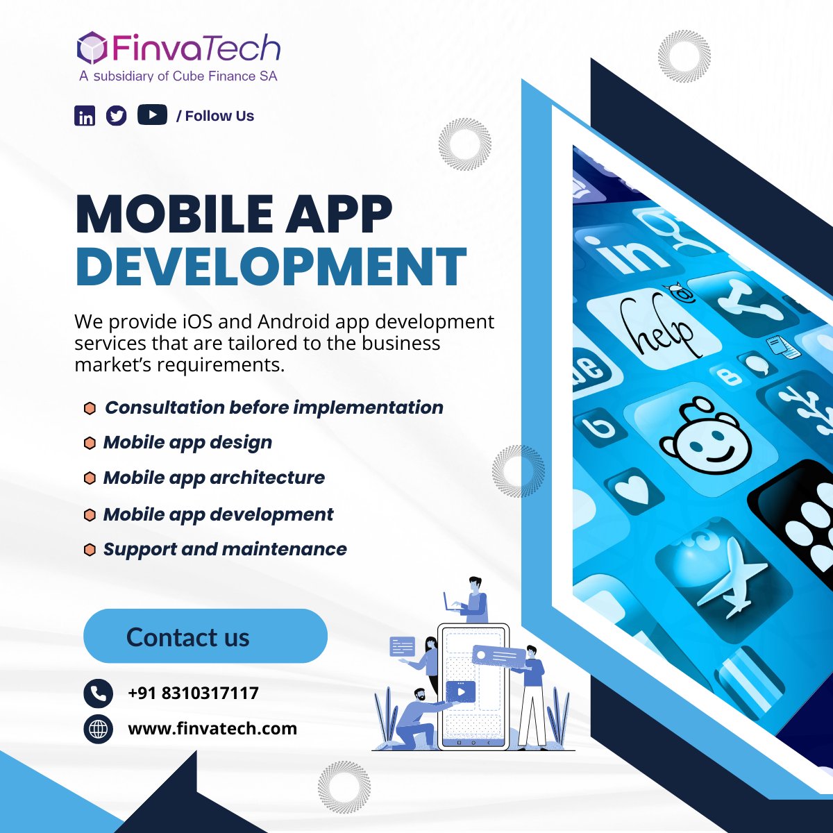 FinvaTech_com's tweet photo. 📱 Got an app idea? Let’s build it.

🚀 Custom iOS &amp; Android app development
🎯 Scalable architecture
🎨 User-focused design
🔧 Full lifecycle support

Power your business with Finva Tech.
.
#MobileAppDevelopment #iOSApp #androidapps #AppDesign #SoftwareDevelopment #TechSolution https://t.co/nQ3VataSAt