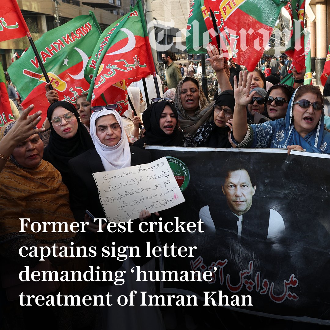 Fourteen former Test cricket captains, including Mike Brearley and David Gower, have signed a petition calling for the “humane” treatment of the jailed Imran Khan.

Read the full story here ⬇️
telegraph.co.uk/cricket/2026/0…