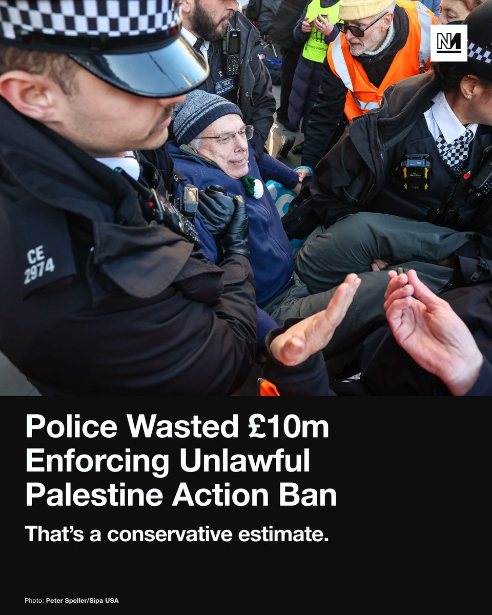 Police have spent well over £10m enforcing the Palestine Action ban, which last week was ruled unlawful by the high court. 

That figure includes £8.73m that the Met police spent making arrests during just four days of protests, the Observer reported. Many millions more will have