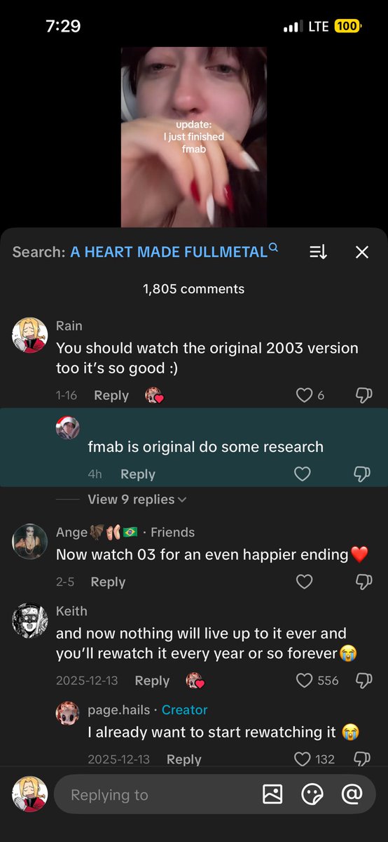 I’m actually gonna kill someone are you telling ME, FULLMETALRAINY, to do my research on FMA? Holy crap