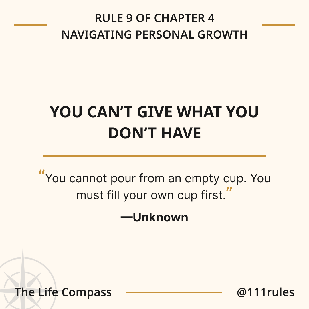 111rules's tweet photo. An empty mind cannot offer clarity or guidance, and an empty heart cannot offer care. Growth begins when we recognize this emptiness and replenish ourselves, so we can give with strength and purpose. #SelfCare #PourFromFullness https://t.co/UQ9gDsH6NQ