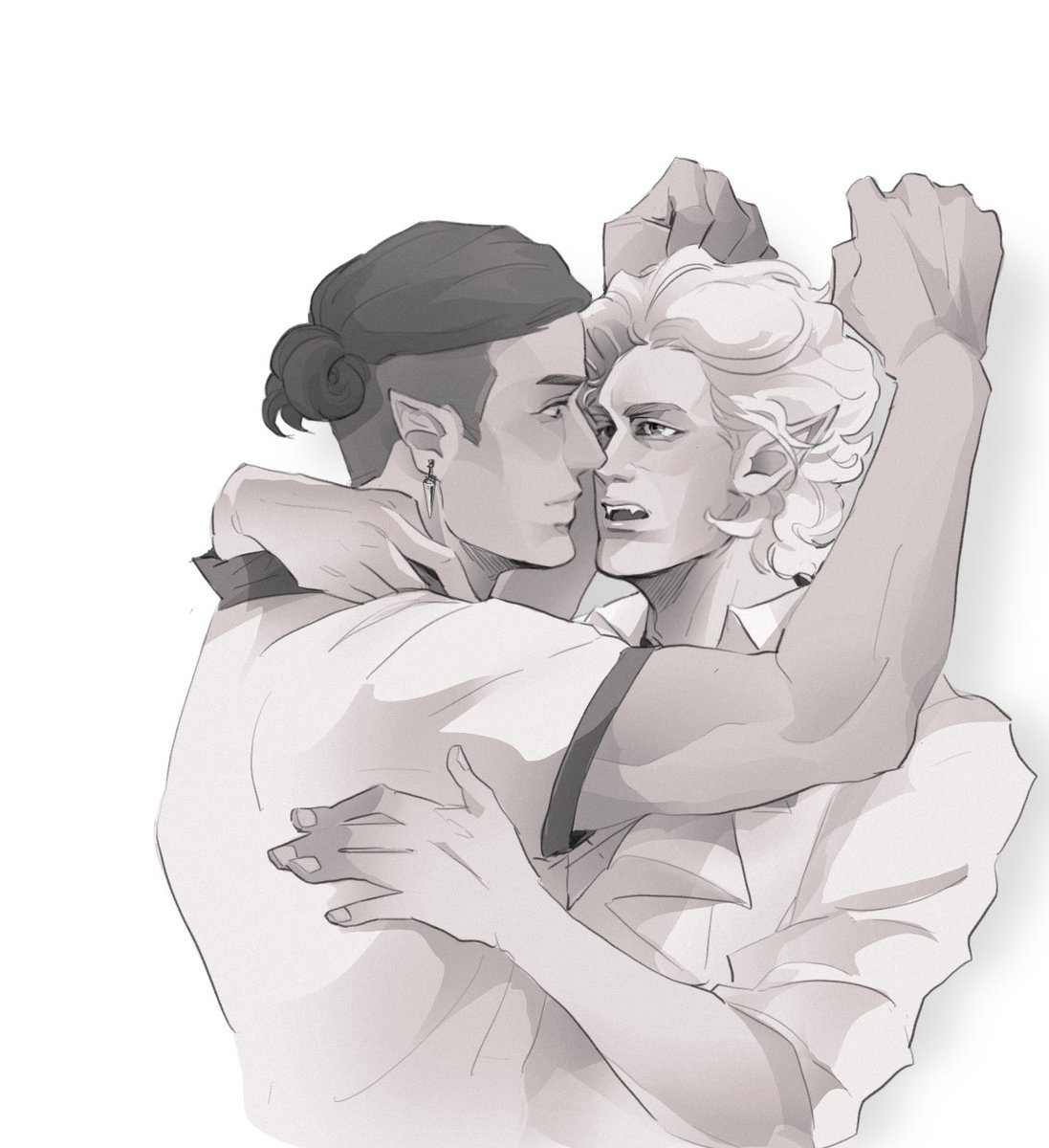 自設塔夫x阿斯代倫
從來沒拒絕過阿斯代倫飛升的要求🥲我就寵貓
但我倒是勸蓋爾好幾次不要去撈皇冠（
#tav #Astarion #bg3