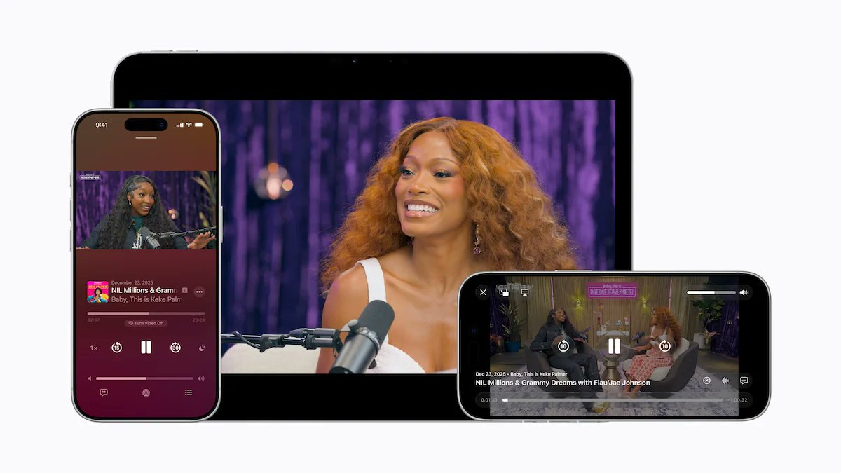 WBuzzer's tweet image. winbuzzer.com/2026/02/17/app…

Apple Podcasts Launches Video Experience to Rival YouTube

#ApplePodcasts #Apple #iOS #YouTube #Spotify #BigTech #iPadOS #Podcasts #Video #Streaming #ContentCreation #iPad #visionOS