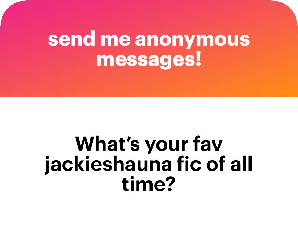 NewYJPrompts's tweet photo. Oh my god this is really really hard! I’ll link a few below! #JackieShauna https://t.co/EaV27m67Hm