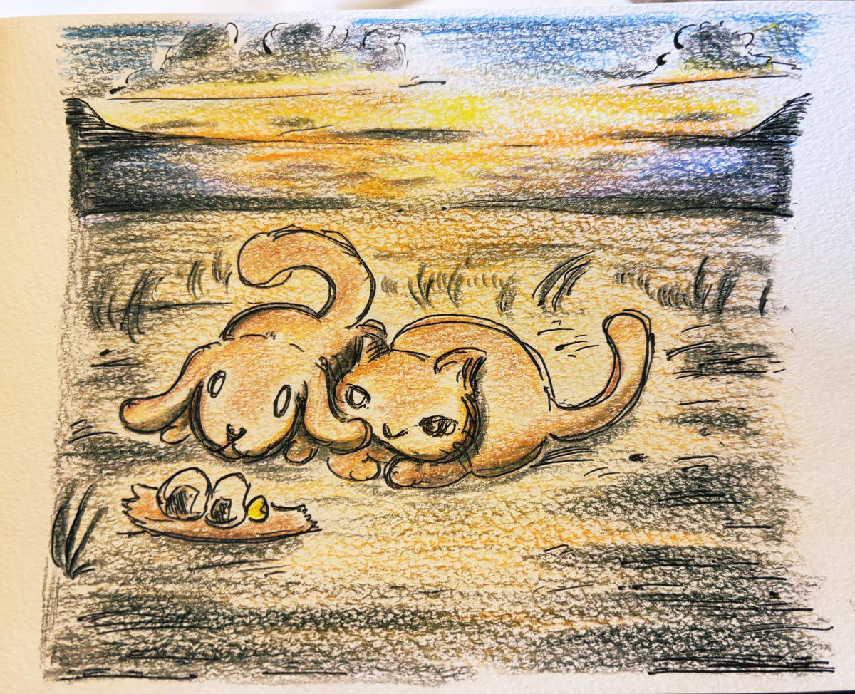 おはようございます〜 仕事先の子どもに描いたもの　色鉛筆で二十分ほどで……
#イラスト好きな人と繋がりたい #イラスト　#絵描きさんと繋がりたい