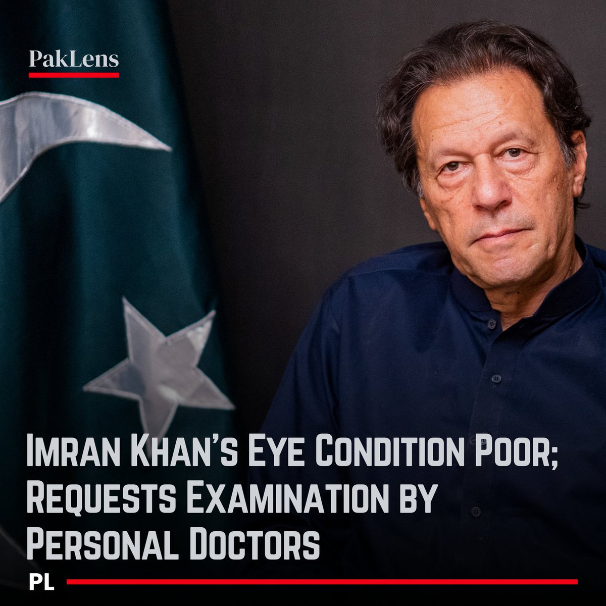 During a recent visit by Imran Khan’s in-laws, his wife said his eye is not well and he has requested an urgent checkup by his personal doctors.