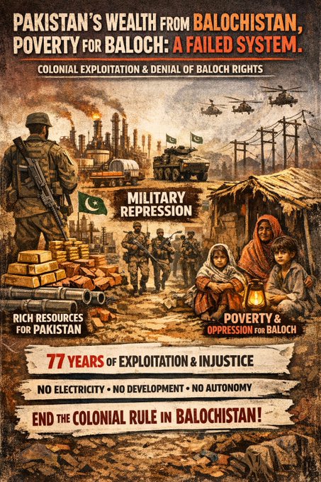 sana_wani0022's tweet photo. Pakistan’s wealth from Balochistan, Poverty for Baloch: A Failed System. #FailedStatePakistan #BalochistanCrisis #ResourceExploitation #BalochistanRights #BalochAutonomy https://t.co/YTqMtdumaD