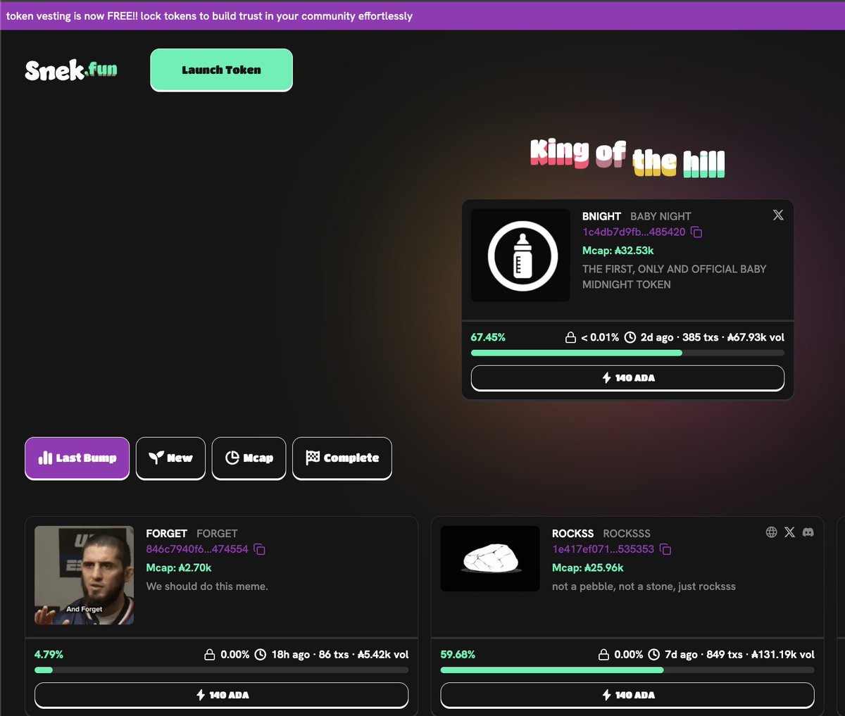 VEST is now FREE on <a href="/snekdotfun/">Snek.fun</a> 🐍🔥

Huge thanks to <a href="/CardanoRami/">Rami</a>, <a href="/goofy_crisp/">Goofycrisp</a>, and <a href="/yashablack/">yasha</a> for making this happen ,  we truly appreciate the work you’ve put in. Legends.

SnekFun keeps evolving, and it’s great to see builders listening to their community. The comeback is