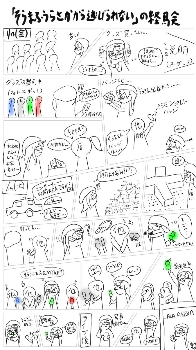 deadpeopledont's tweet photo. こたぬきとして、そして海外リスナーとして、そらまふうらさかライブに行くのは初めてだった。
この体験を伝えたくて、これを描いた。(絵は初心者だけど)
このライブは人生の幸せな日の一つで、この経験ができて本当に良かった。絶対にまたライブ行くつもりだ。
#そらまふうらさかから逃げられない https://t.co/1PZFlKlziE