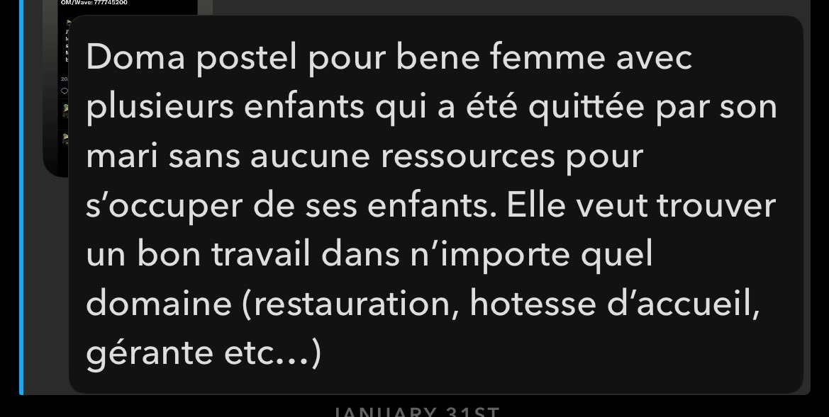 ___P_S__'s tweet image. Salam les amis 
Il y a une jeune dame qui cherche du travail et est dans une situation urgente 
Si vous avez un plug ou un travail qu’elle peut faire pour subvenir à ses besoins 
Contactez la svp