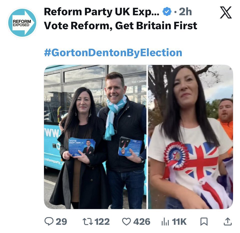 <a href="/GoodwinMJ/">Matt Goodwin</a> Well you certainly didn’t do it for the benefit of the people of Denton &amp; Gorton. You did it to put yourself and Britain First. Still no actual policies from you. Just noise, bile, deflection and division.