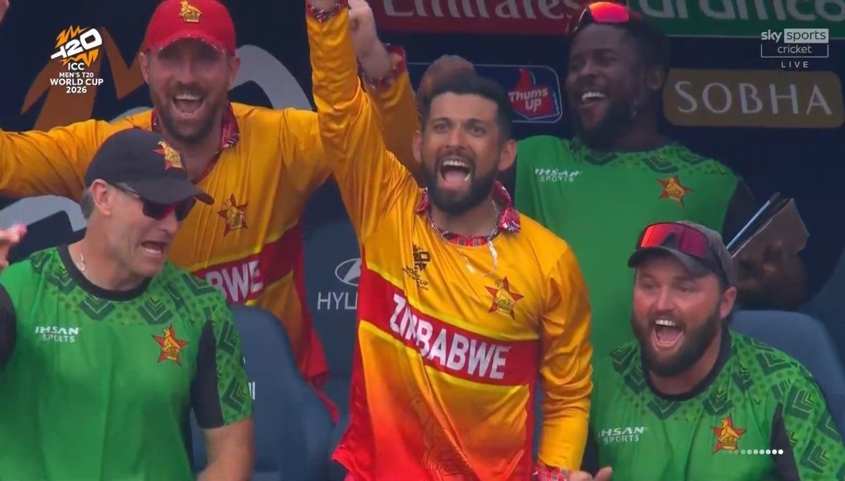 - Zimbabwe knocked out Australia of the T20 World Cup 2026. 🏆
- Zimbabwe qualified for the Super 8. 🔥
#T20WorldCup