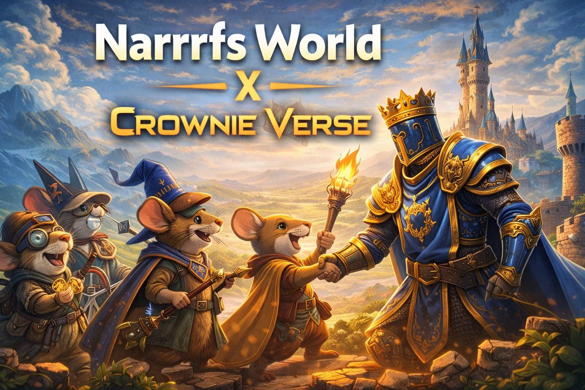 ✨ PARTNERSHIP ✨ 
CrownieVerse X Narrrf world 

- 15 X Wl spots from CrownieVerse 👑 
- 15 X early bird spots from Narrrf world 🐭 

How to enter?
Follow <a href="/CrownieVerse/">Crownie Verse</a>
&amp; <a href="/narrrf12345/">Narrrf 🇦🇹</a>
Like &amp; rt this tweet 
Tag 3 friends 

FCFS  ⌚ 

#solana #web3 #partneship