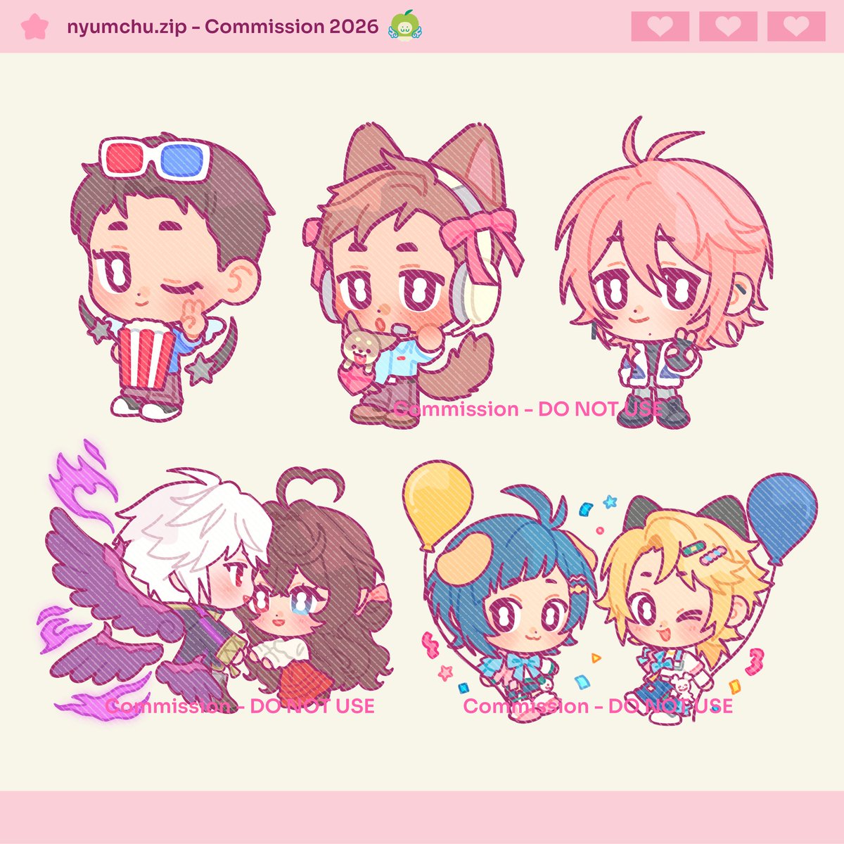 (my second batch of commission is now open!) ★彡

here are some of the commission results &amp; samples from the first batch! (ㅅ´ ˘ `)🩷

thank you so much!! 😽🫶🏻