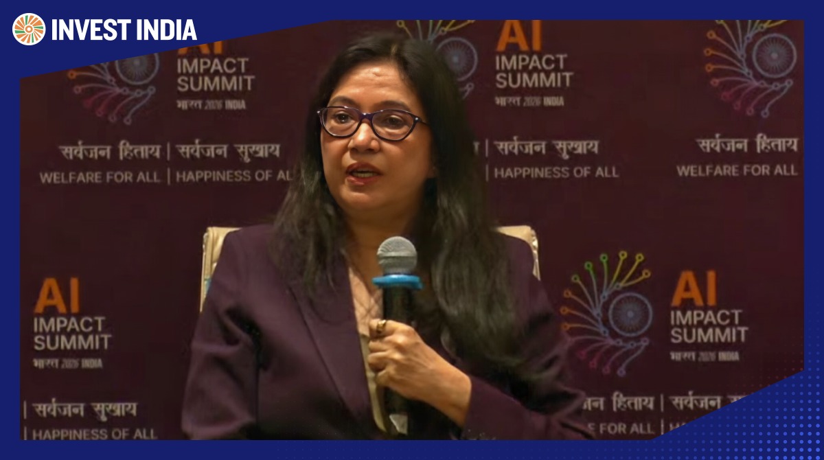 investindia's tweet photo. .@rnivruti, MD &amp; CEO, #InvestIndia, at #IndiaAIImpactSummit2026 shared insights on India’s fast-evolving AI ecosystem. From talent and infrastructure to innovation and investment, she spotlighted India’s rising global AI leadership.

Watch for more: https://t.co/Rj8ORrWCxz https://t.co/dCrJDvecMe