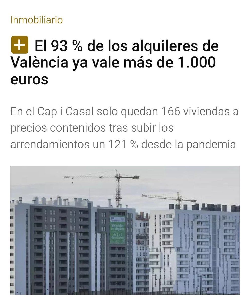 Un saludo a los que decís que la vivienda en España está regulada.