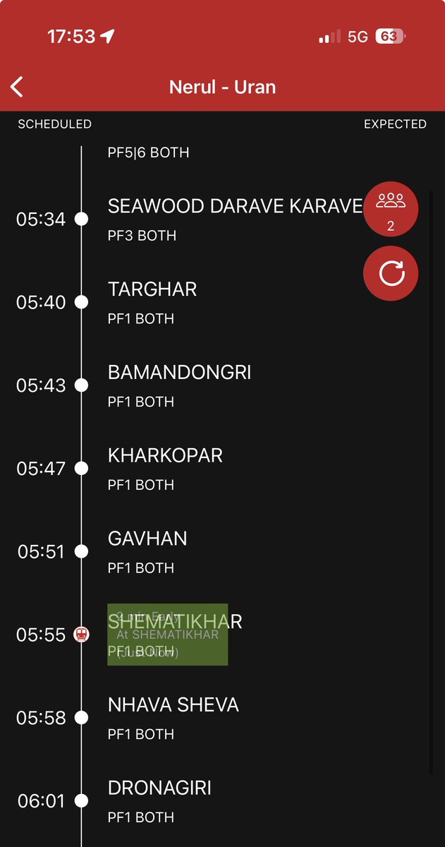 VinitPatil08's tweet photo. @Central_Railway @drmmumbaicr 

Why are train arriving and leaving so early on Uran line ? What if someone arrives just 1 minute early or getting down the stairs?

Location: Shematikhar Railway Station

Train 1 : 6:00pm Nerul to Uran
Train 2: 5:30pm Nerul to Uran https://t.co/Rmda0PLy1a