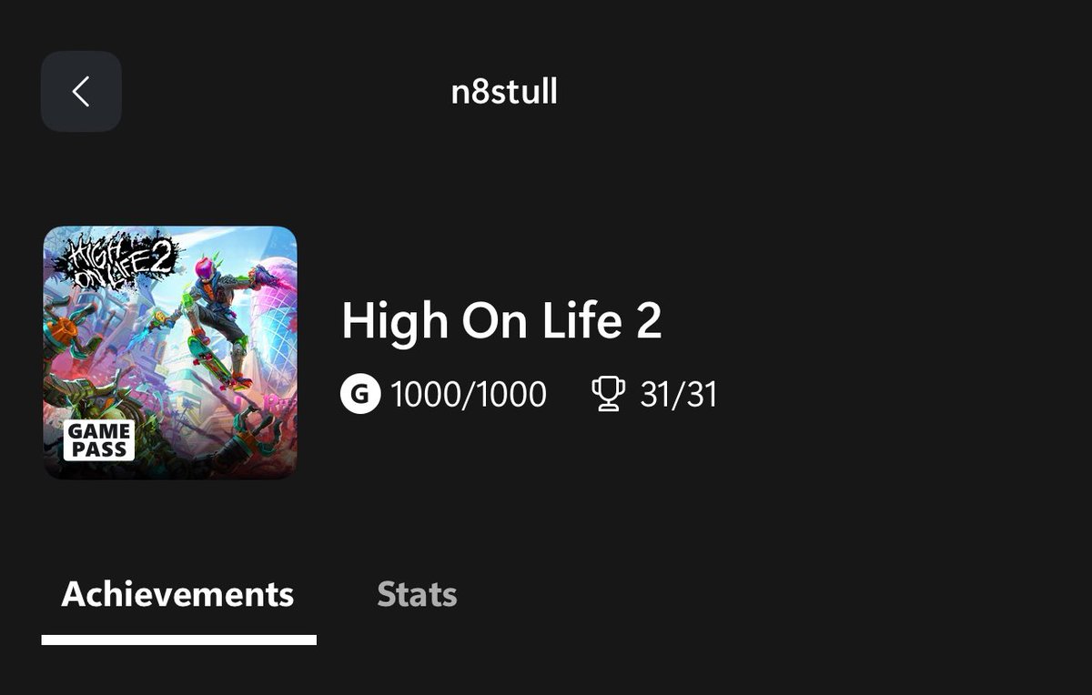 30 hours, easy 100%. ✅ #HighOnLife2 #Xbox
