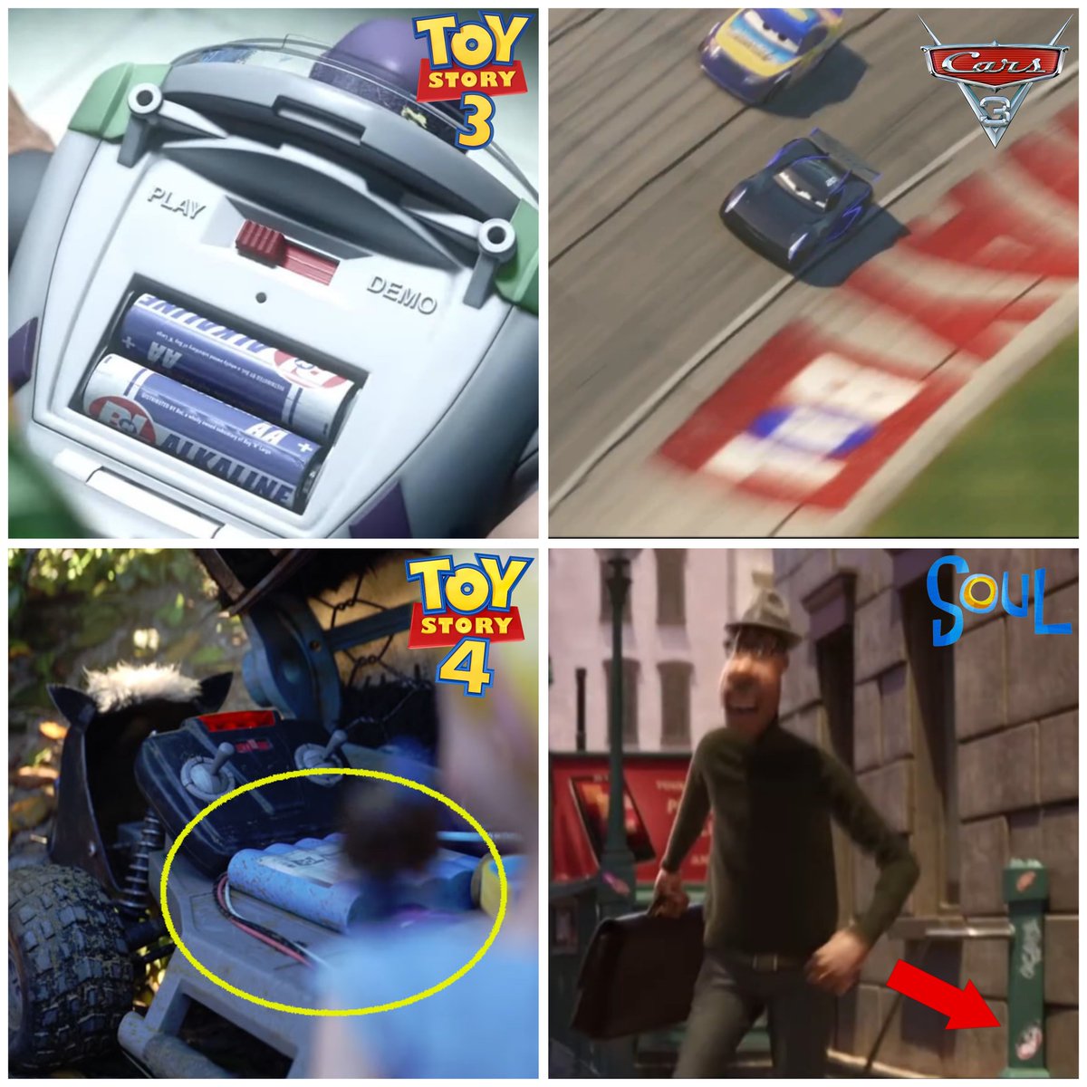 A113Rust's tweet photo. Appearances of the Buy N Large (BnL) brand in Pixar films outside of WALL-E
#WALLE , #BuyNLarge , #ToyStory3 , #Cars3 , #ToyStory4 , #Soul , #PixarAnimationStudios https://t.co/hHbwoNwv84