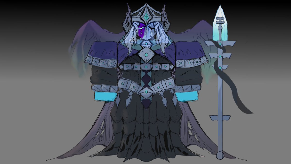 Finalized design for the queen and her fallen state. # ...