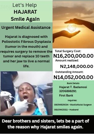 Owolabiyusuff's tweet photo. My weekly update on the project of ; be the reason Hajarat speaks again

Pls assist generously and pray we achieved our goals of #Surgery this blessed month of Ramadhan 🌙 

Thank you all for the support 🙏 https://t.co/CIlDVnxldm
