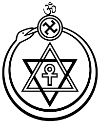 realtuberb88905's tweet photo. The logo on the left is the Theosophical Society, which was banned by the NSDAP as Jewish subversion,  @OMGitsFlood used this as his logo until I called it out, he then consulted an attorney saying I'm violating his religious freedom and changed his logo. https://t.co/YgischXJhm https://t.co/1ELAtNHino