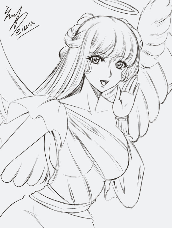 天使のささやきの日という事で描いてみました! 