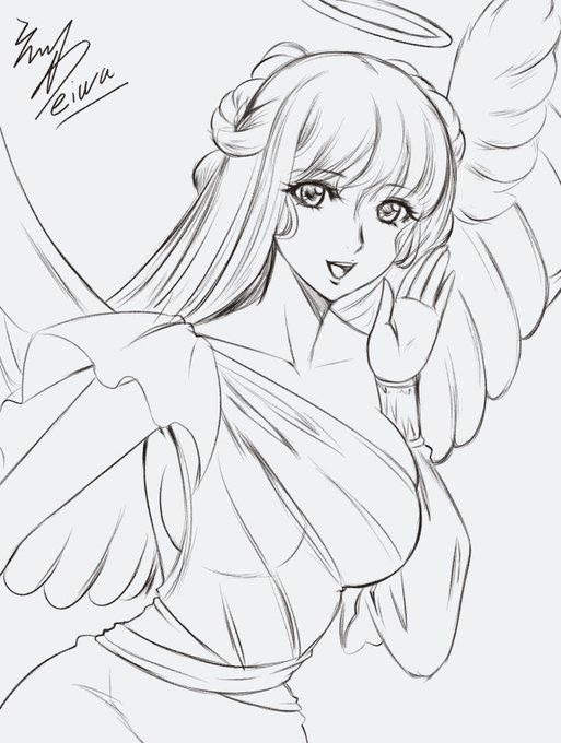 天使のささやきの日という事で描いてみました! 