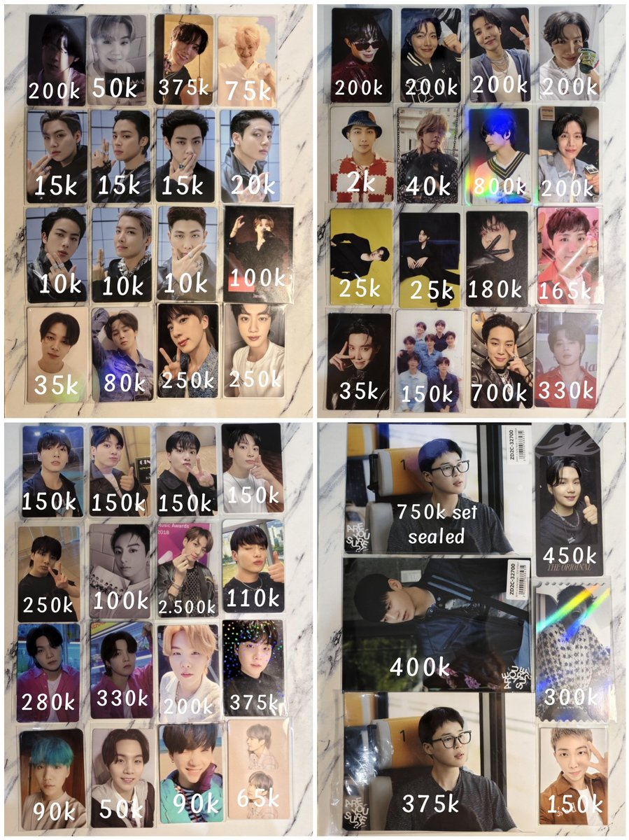 Help rt &amp; like
Wts
⚠️ Serious buyer
✅ Free pack
❌ Admin 🍊 + 1.250
🚫 Return, hnr, wasting time, sensi buyer
🏡 Surabaya, INA
Wts wtb pc photocard poca rm jin auga jhope jimin v jungkook bts