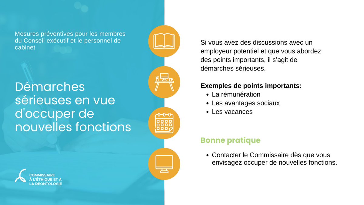 Commissaire à l'éthique et à la déontologie tweet media