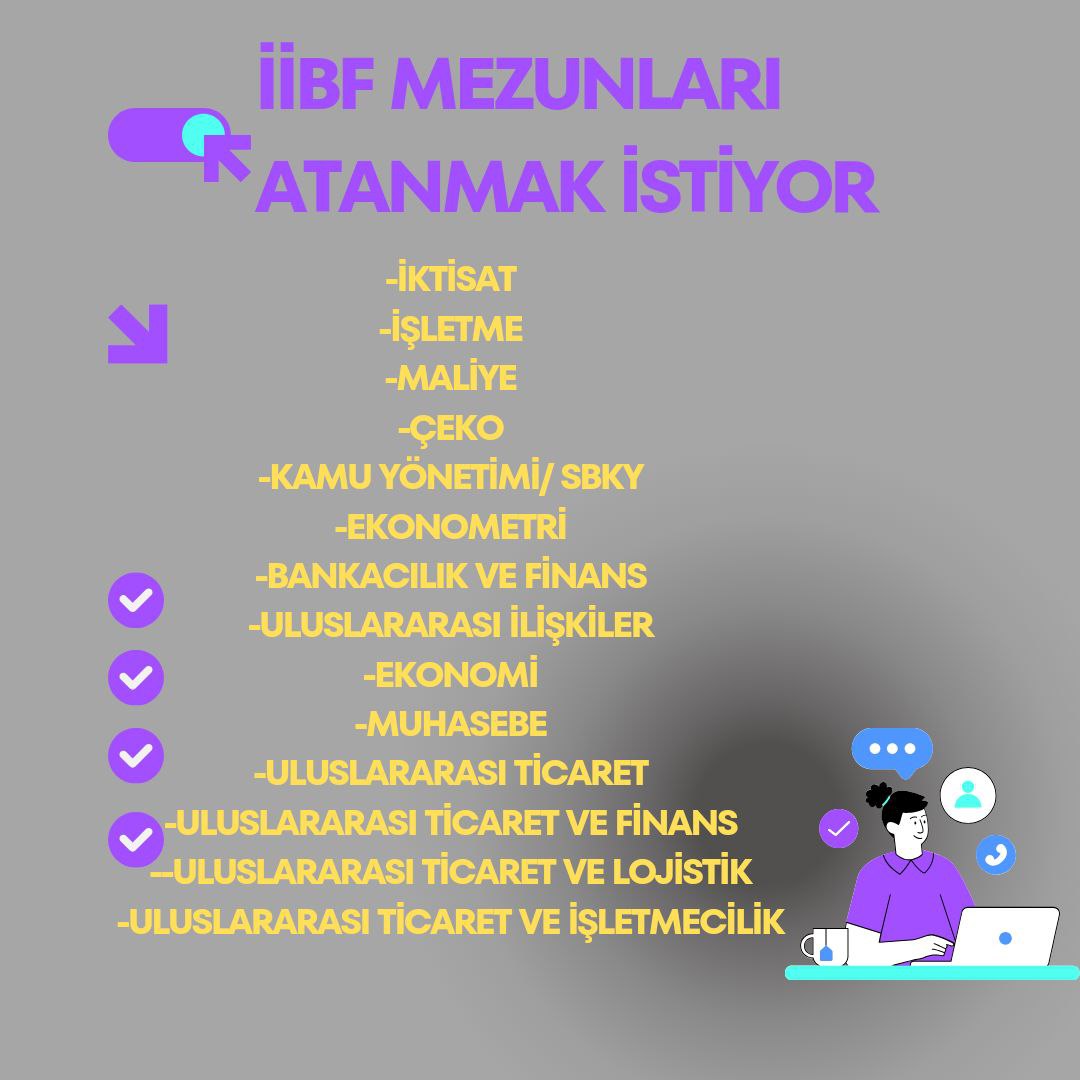 <a href="/mustafakoctr06/">Mustafa KOÇ</a> İİBF mezunları; Yurt Yönetim Personeli, Büro Personeli, Memur ve Gençlik Çalışanı kadrolarında görev alabilecek donanıma sahiptir. Bu bir talep değil, liyakat çağrısıdır.
<a href="/mustafakoctr06/">Mustafa KOÇ</a> <a href="/eminogluenes/">Dr. Enes Eminoğlu</a> <a href="/aliozdemirgsb/">Ali ÖZDEMİR 🇹🇷</a> <a href="/enes_efendioglu/">Dr. Enes Efendioğlu</a> <a href="/recepalier/">Recep Ali ER</a> <a href="/OA_BAK/">Dr. Osman Aşkın Bak</a>