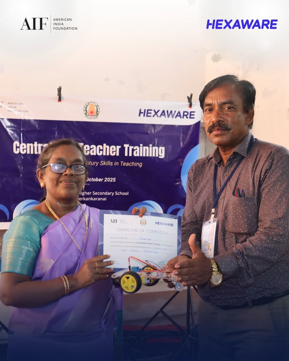 AIFoundation's tweet photo. Strong classrooms are built by confident teachers, not just better tools. Supported by #Hexaware and @tnschoolsedu, centralized teacher training strengthened digital, STEM, and experiential teaching practices for teachers across schools in #Chennai and #Chengalpattu schools. https://t.co/5haoxN7UgK