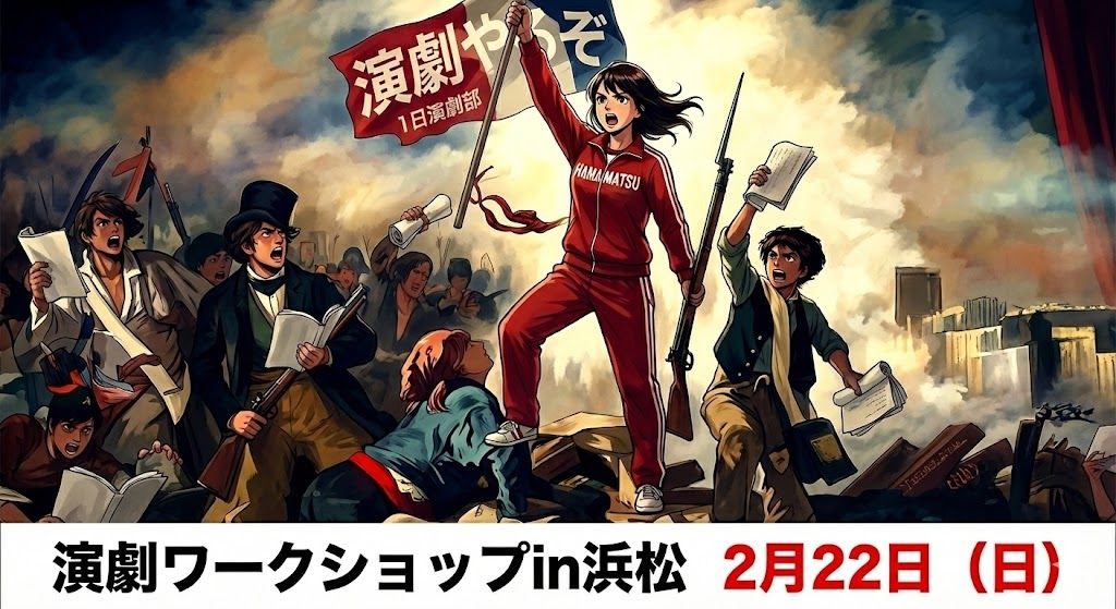 ／
浜松演劇フェスティバル
演劇ワークショップ
#浜松1日演劇部
＼

今週末（2/22）となりました
おかげさまで6名の演出、10本の短編作品、30名の参加者にお集まりいただきました

あと5名で締め切らせていただきます
ご興味ある方、お早めに！

sites.google.com/view/gekitotsu…