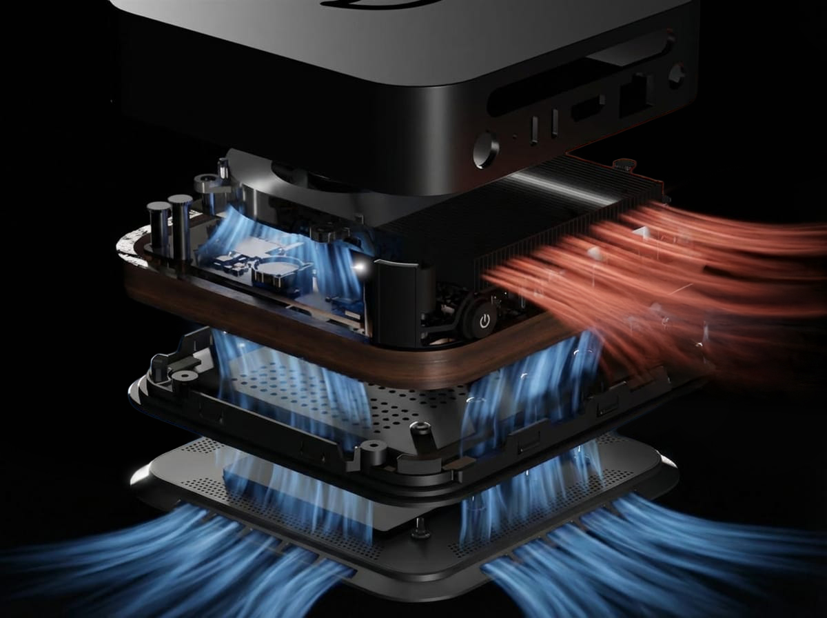 We spent months obsessing over the thermal design of Umbrel Pro.

Turns out when you fit an 8-core CPU, iGPU and 4 NVMe SSDs into a tiny form factor with toolless access, it's really hard to make it whisper quiet.

Here's how we pulled it off 🧵